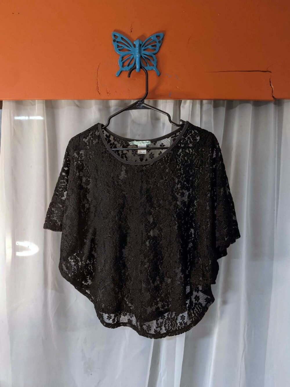 Maurices Medium Black Lace Shawl